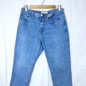 Topshop Petite Straight Leg Cropped Jeans W30 L28 – Light Wash